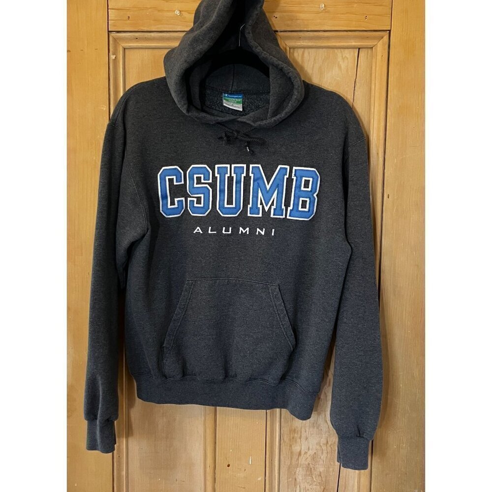Champion Womens Vintage 90s CSUMB Embroidered Spellout Hoodie Small Gray SP EXC - Picture 2 of 9